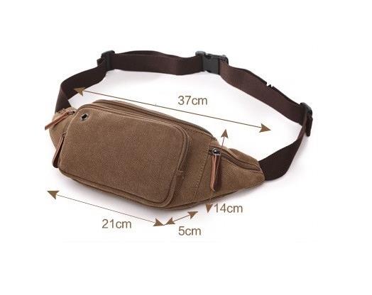 Kanvas Freebag Outdoor Bel Çantası Kahve