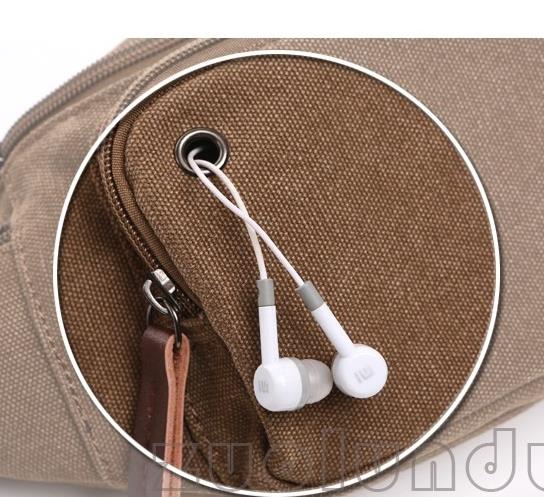 Kanvas Freebag Outdoor Bel Çantası Kahve