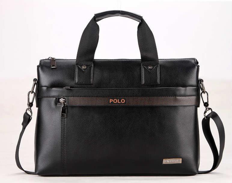 Polo Erkek Postacı Evrak Çanta Siyah ve Kahve