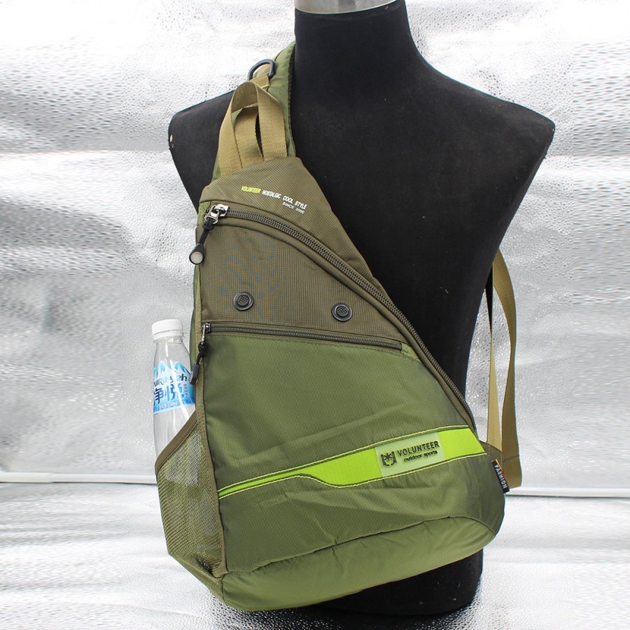CY012 Volunteer Fonksiyonel Tek Askılı Sırt Çantası Yeşil