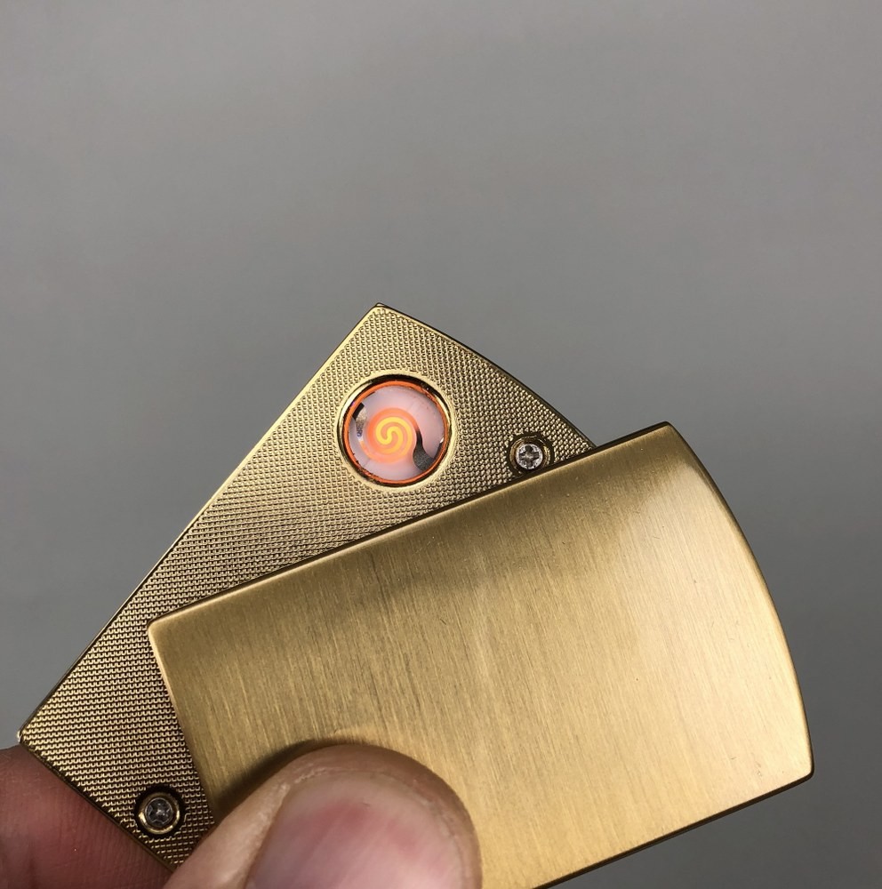 Mini USB Şarjlı Çakmak Altın Renk