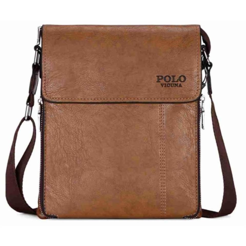 Polo Slim Vicuna Askılı Postacı Çanta Taba