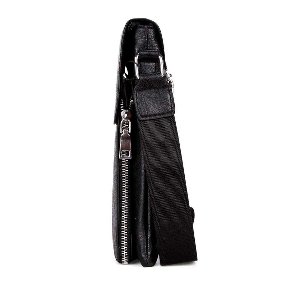 Polo Slim Vicuna Askılı Postacı Çanta Siyah