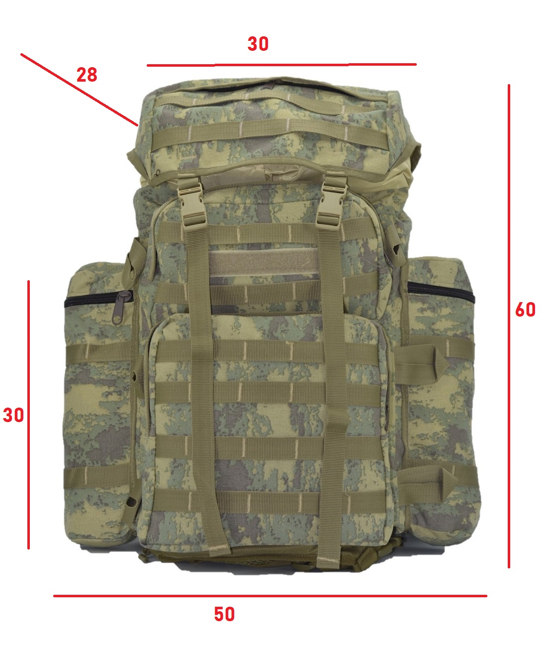 90 LT Taktik Sırt Çantası Koyu Yeşil Kamuflaj