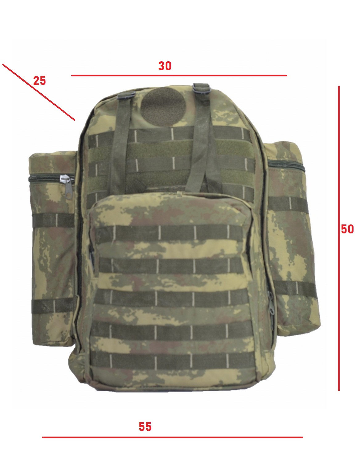 80 LT Taktik Sırt Çantası Yeşil Kamuflaj