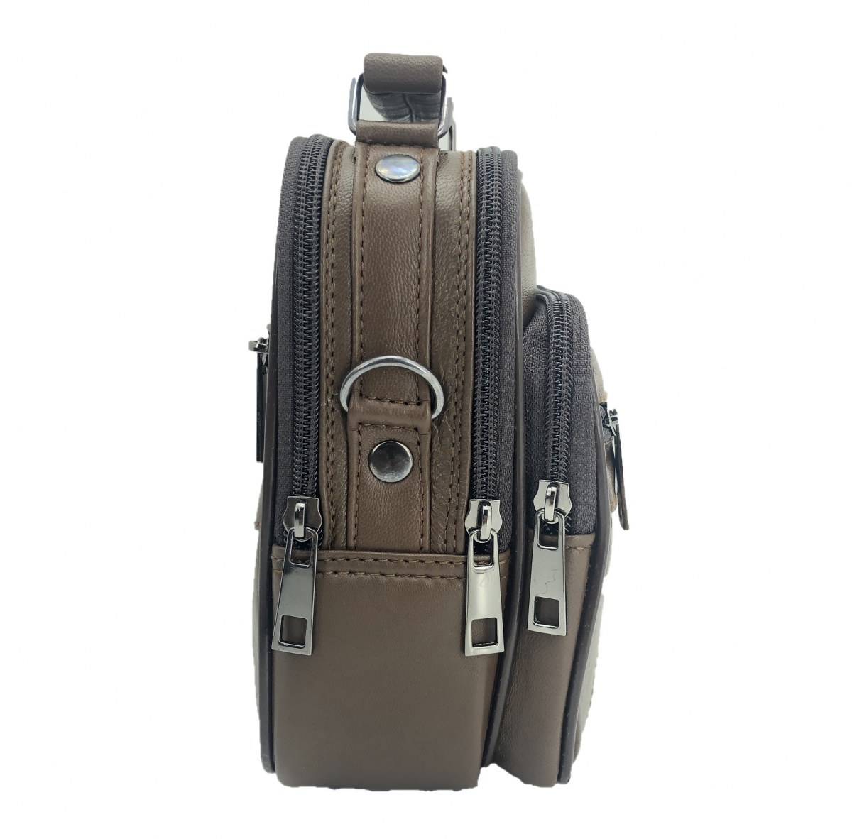 	Newish Polo Kasalı El ve Omuz Çantası Dikey 22 Cm Hakiki Deri Taba