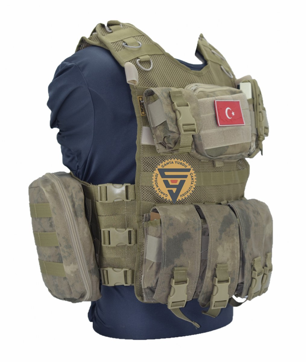 Özel Dikim Cordura Jand Kamuflaj Hücum Yeleği
