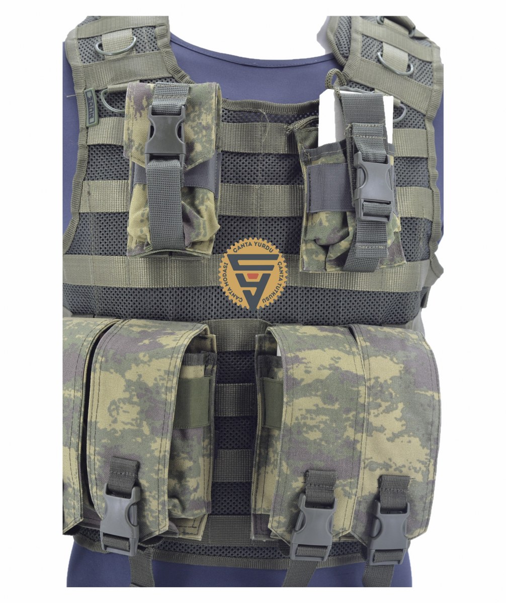 Cordura Özel Dikim KK Kamuflaj Hücum Yeleği