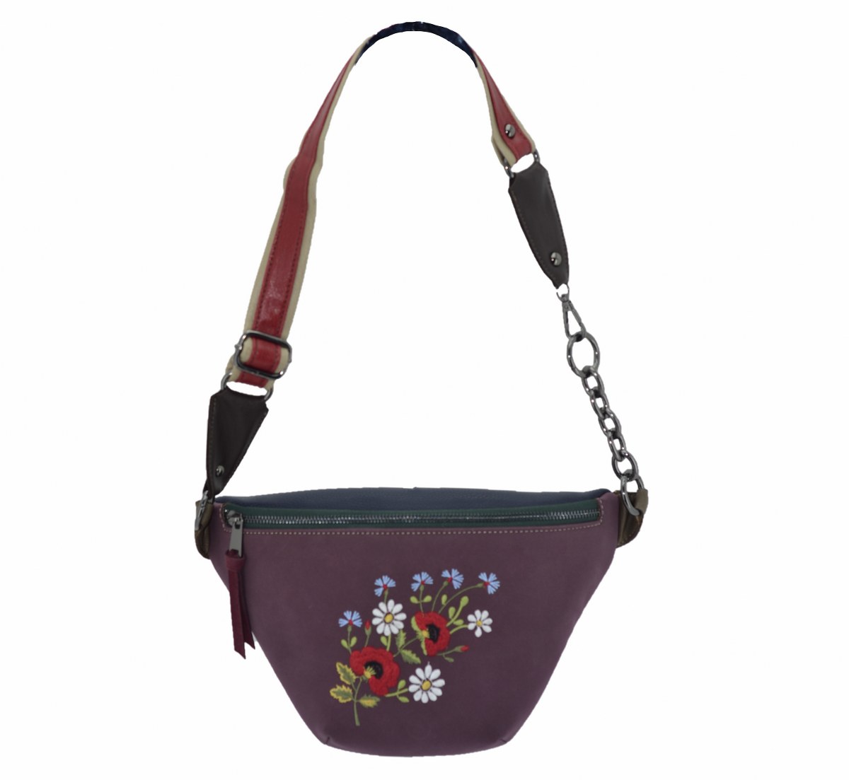 Stil Bayan Omuz ve Bel Çantası Bordo