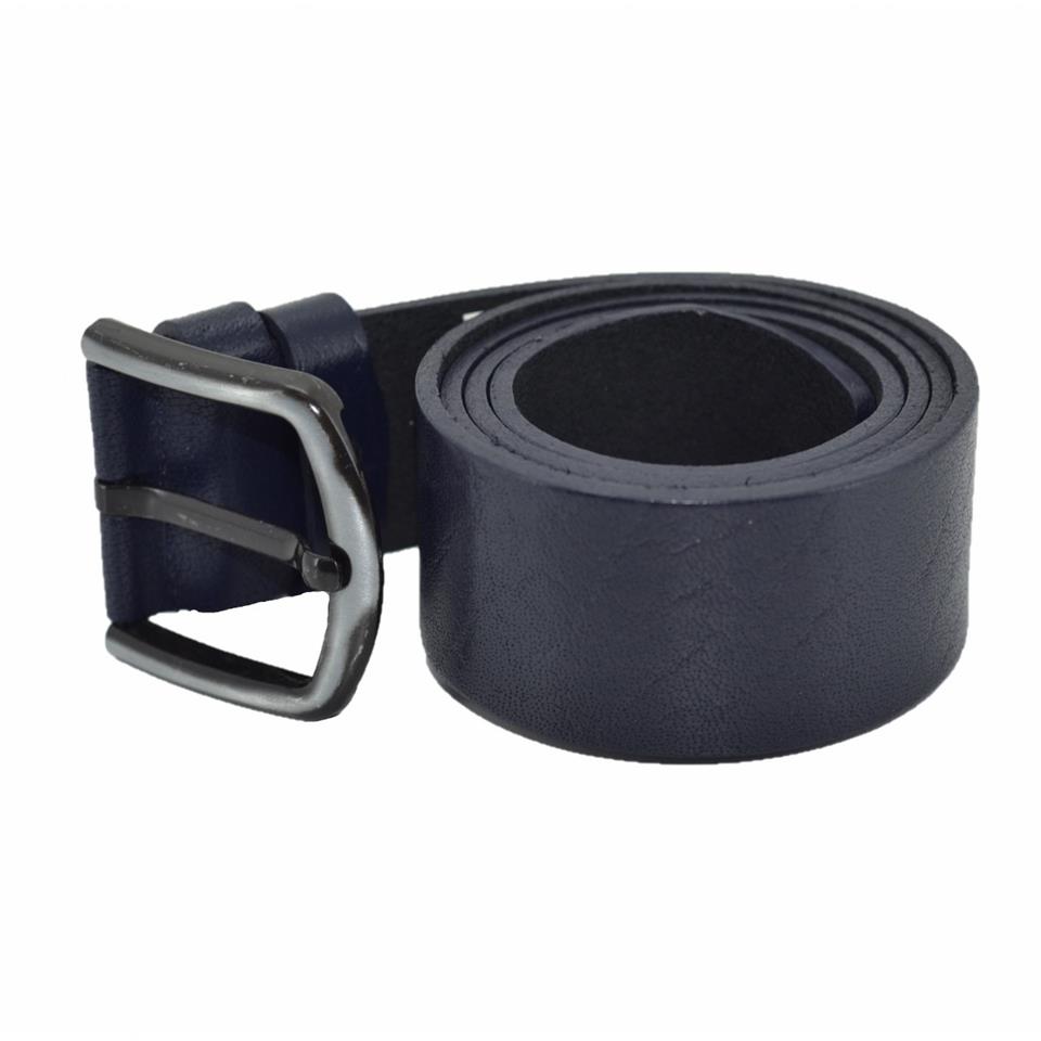 Guard Hakiki Deri Lüx Lacivert Kot Kemer 115 Cm