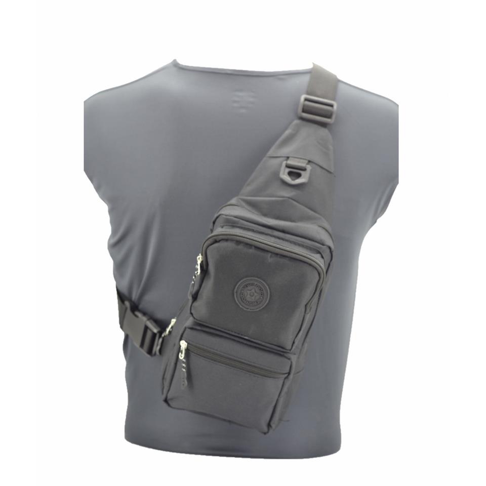 Newish Kumaş Bodybag Sırt ve Göğüs Çantası Siyah