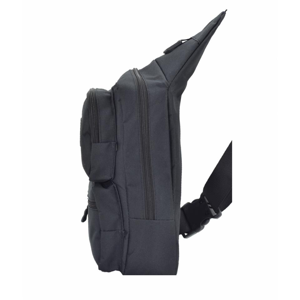 Newish Kumaş Bodybag Sırt ve Göğüs Çantası Siyah