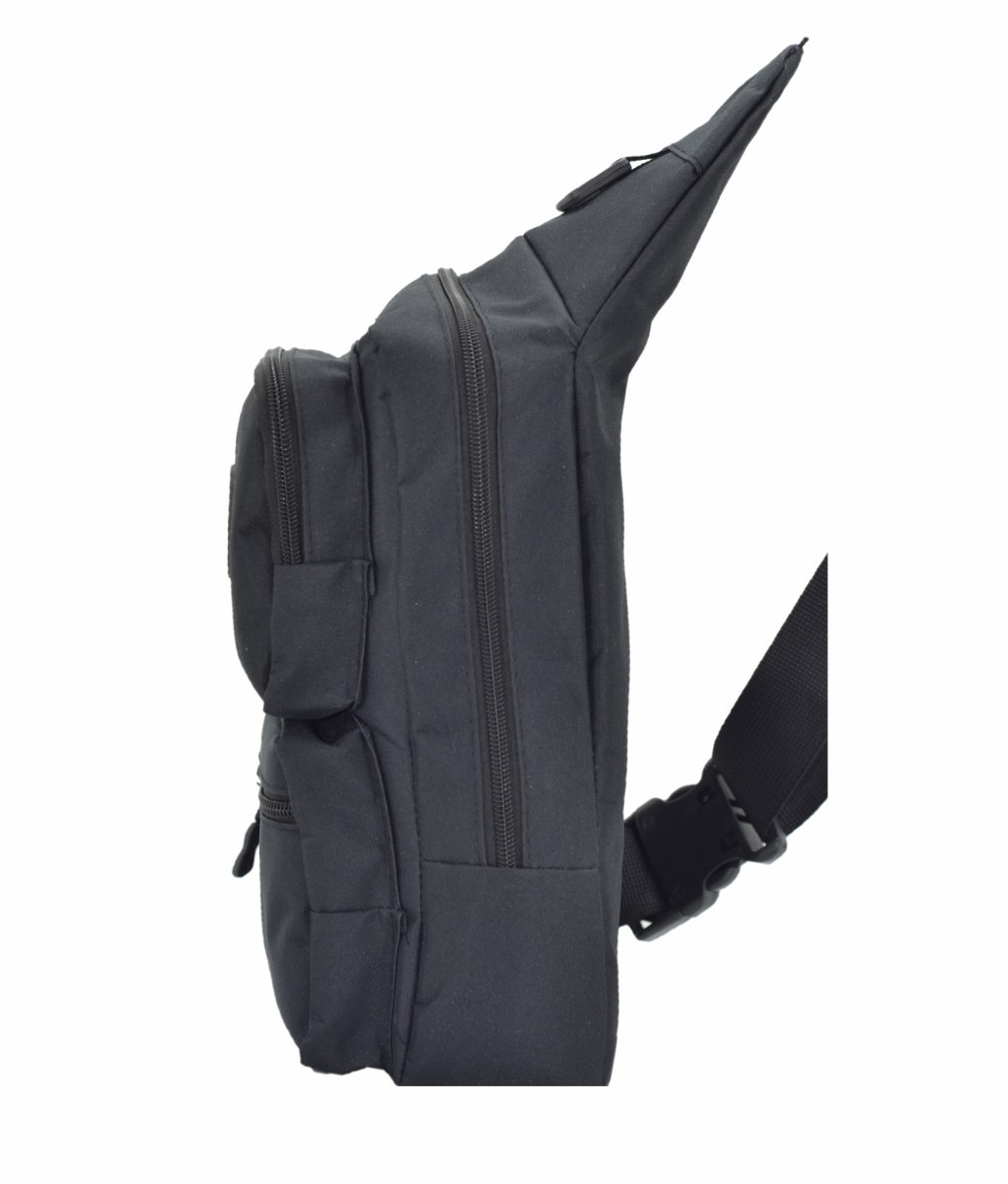 Newish Kumaş Bodybag Sırt ve Göğüs Çantası Siyah