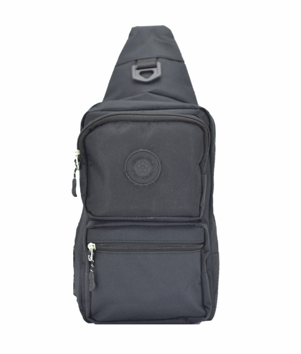 Newish Kumaş Bodybag Sırt ve Göğüs Çantası Siyah