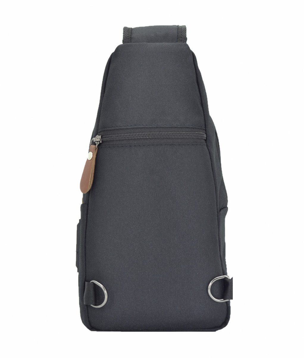 Newish Tokalı Kumaş Bodybag Sırt ve Göğüs Çantası Siyah