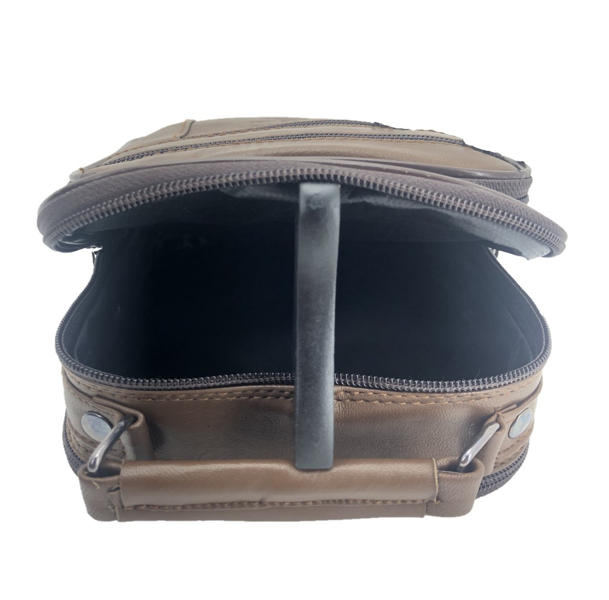 Newish Polo Kasalı El ve Omuz Çantası Dikey 24 Cm Hakiki Deri Taba