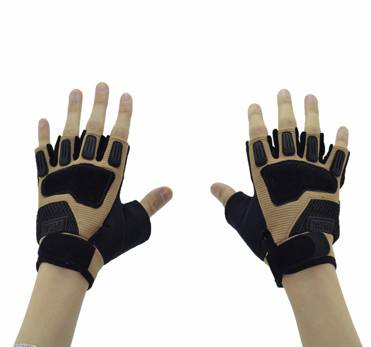 XL Special Yarım Parmak Taktik Sport Eldiven Bej
