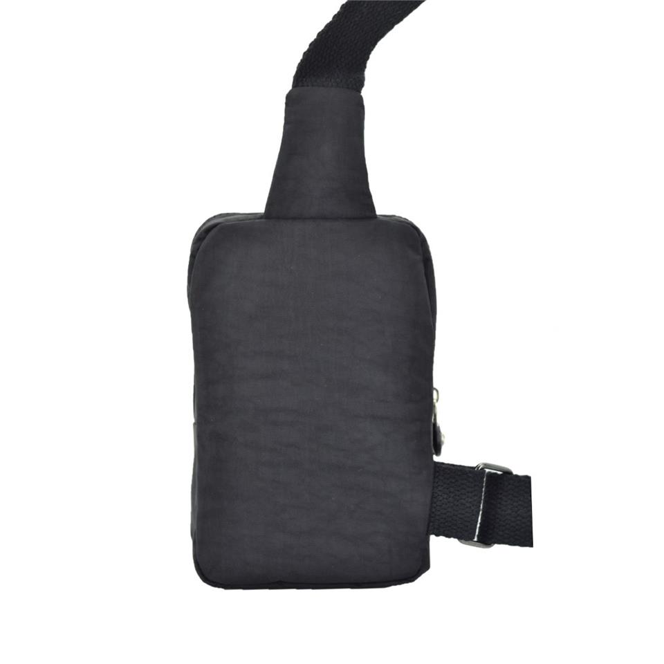 Newish Krinkl Minimal Bodybag Sırt ve Göğüs Çantası Siyah