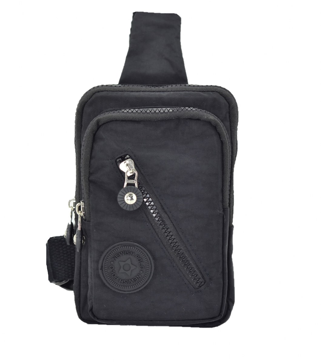 Newish Krinkl Minimal Bodybag Sırt ve Göğüs Çantası Siyah