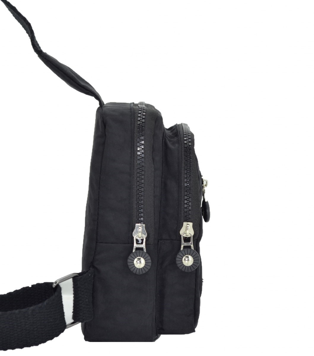 Newish Krinkl Minimal Bodybag Sırt ve Göğüs Çantası Siyah