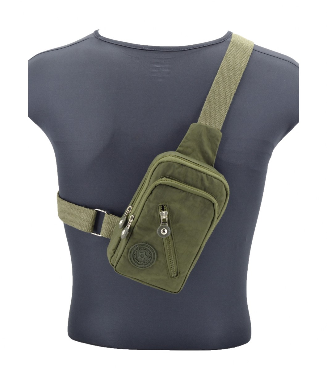 Newish Krinkl Minimal Bodybag Sırt ve Göğüs Çantası Yeşil