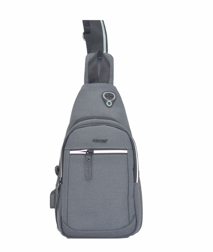 Ccs Usb Kumaş Sırt Çantası Gri 36x18