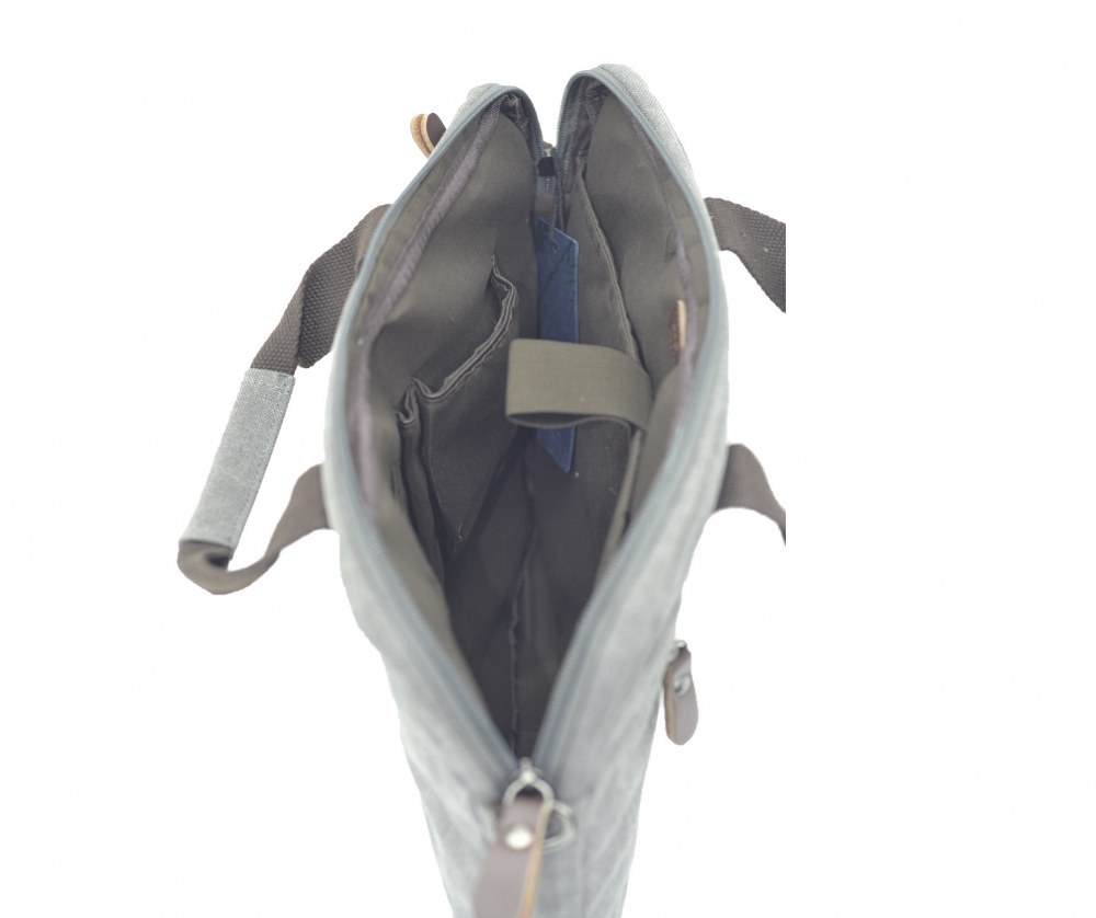 Ççs Kanvas Postacı Laptop ve Evrak Çantası Gri