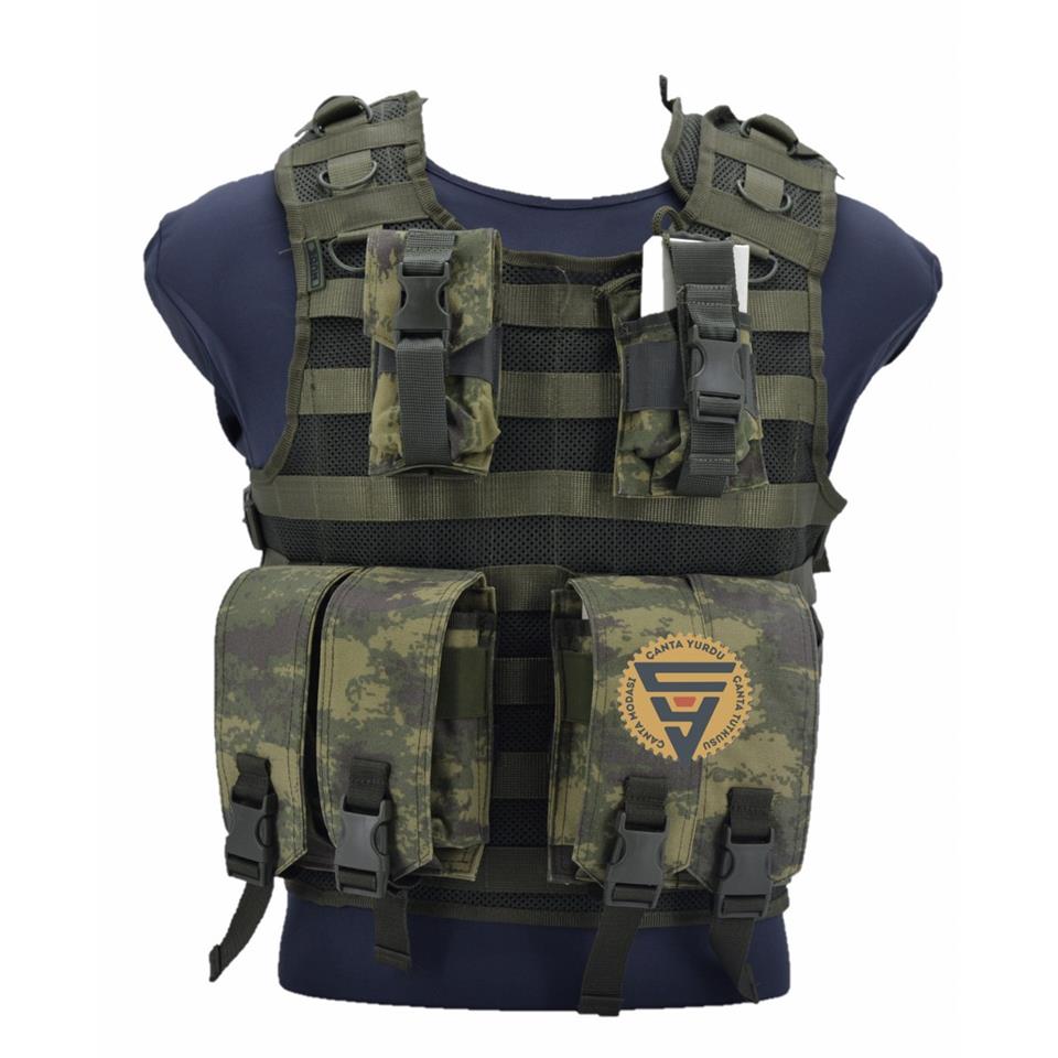 Cordura Özel Dikim KK Kamuflaj Hücum Yeleği
