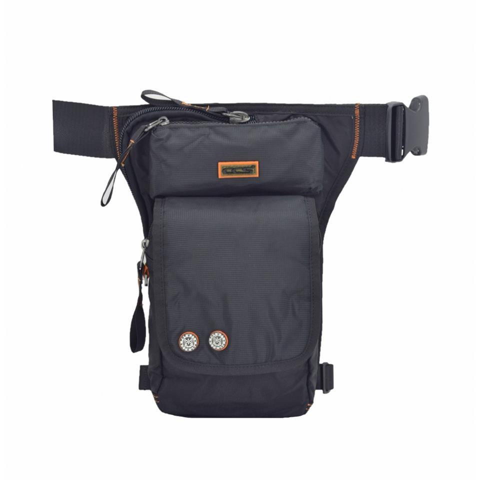 ÇÇS Waterproof Motosiklet Bel Bacak Çantası Siyah