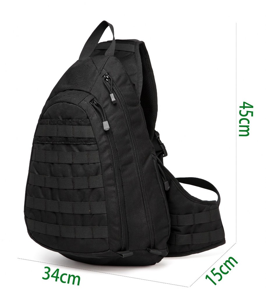 Protector Plus Tek Askılı Taktik Sırt Çantası Siyah 45x34