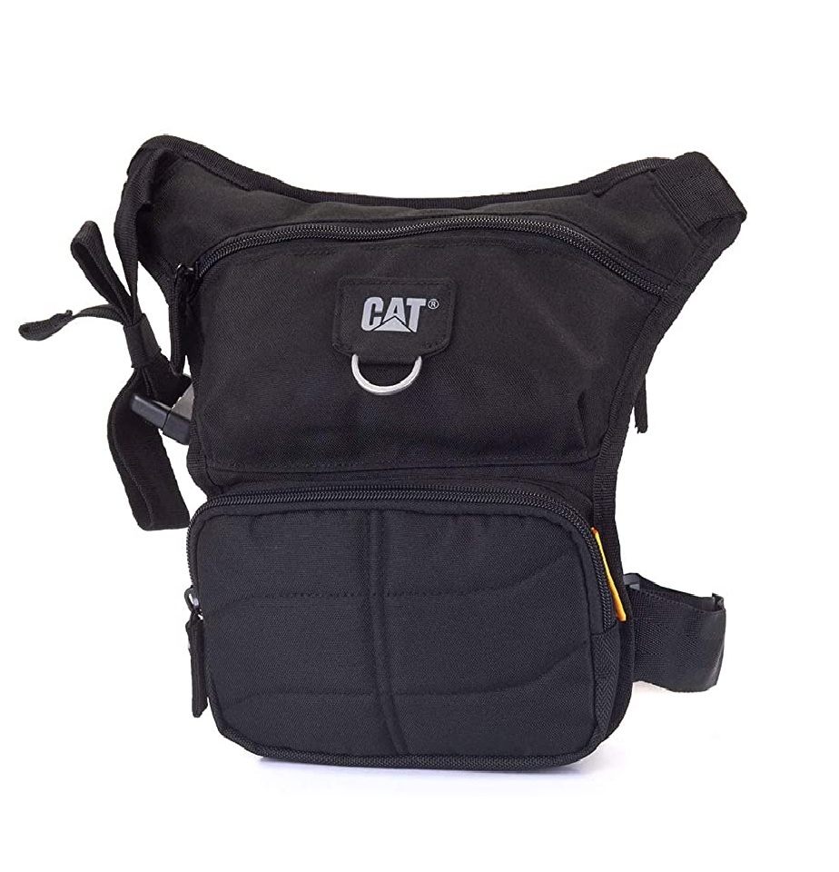 Cat Kumaş Motosiklet Bel Bacak Çantası Siyah