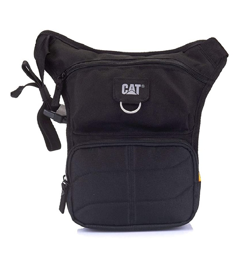 Cat Kumaş Motosiklet Bel Bacak Çantası Siyah
