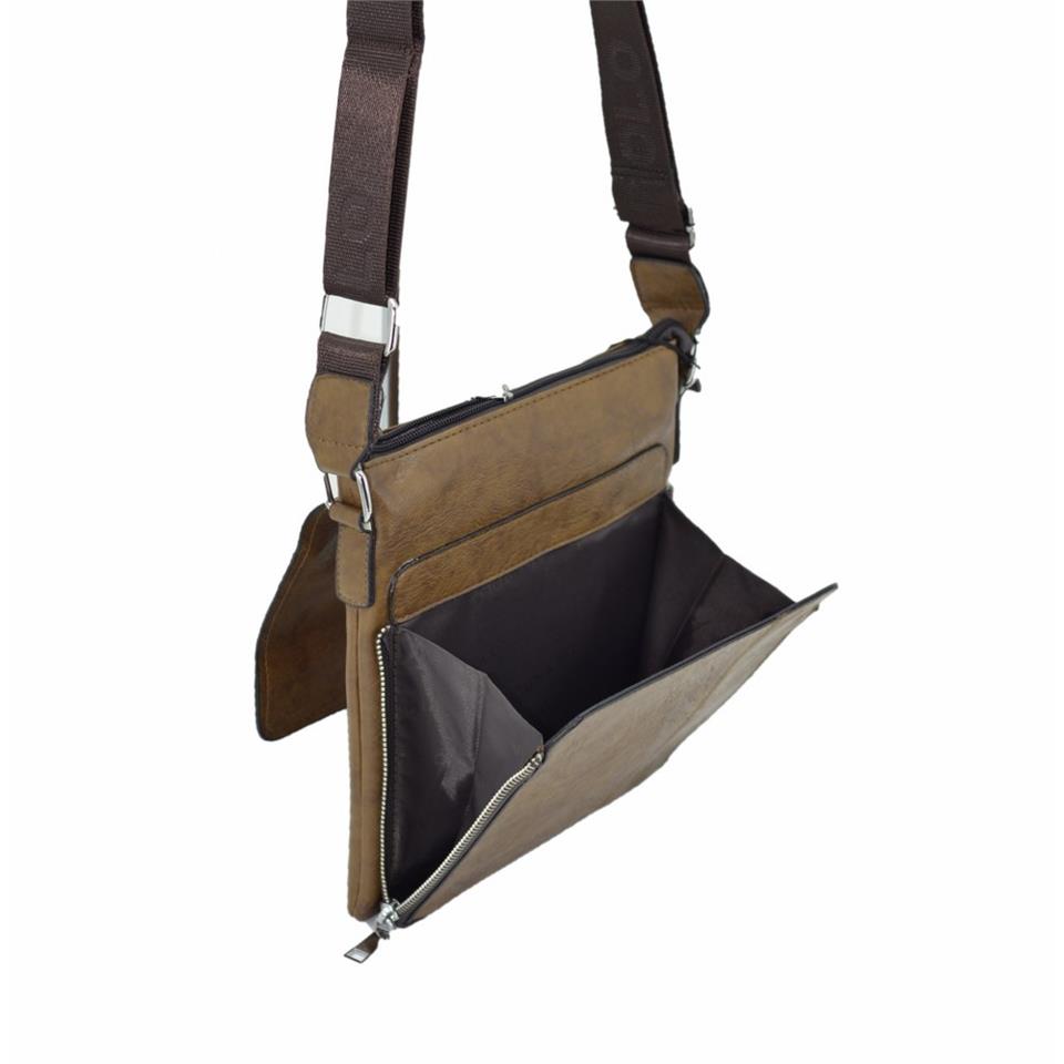 Polo Vicuna Slim Askılı Postacı Çanta Taba