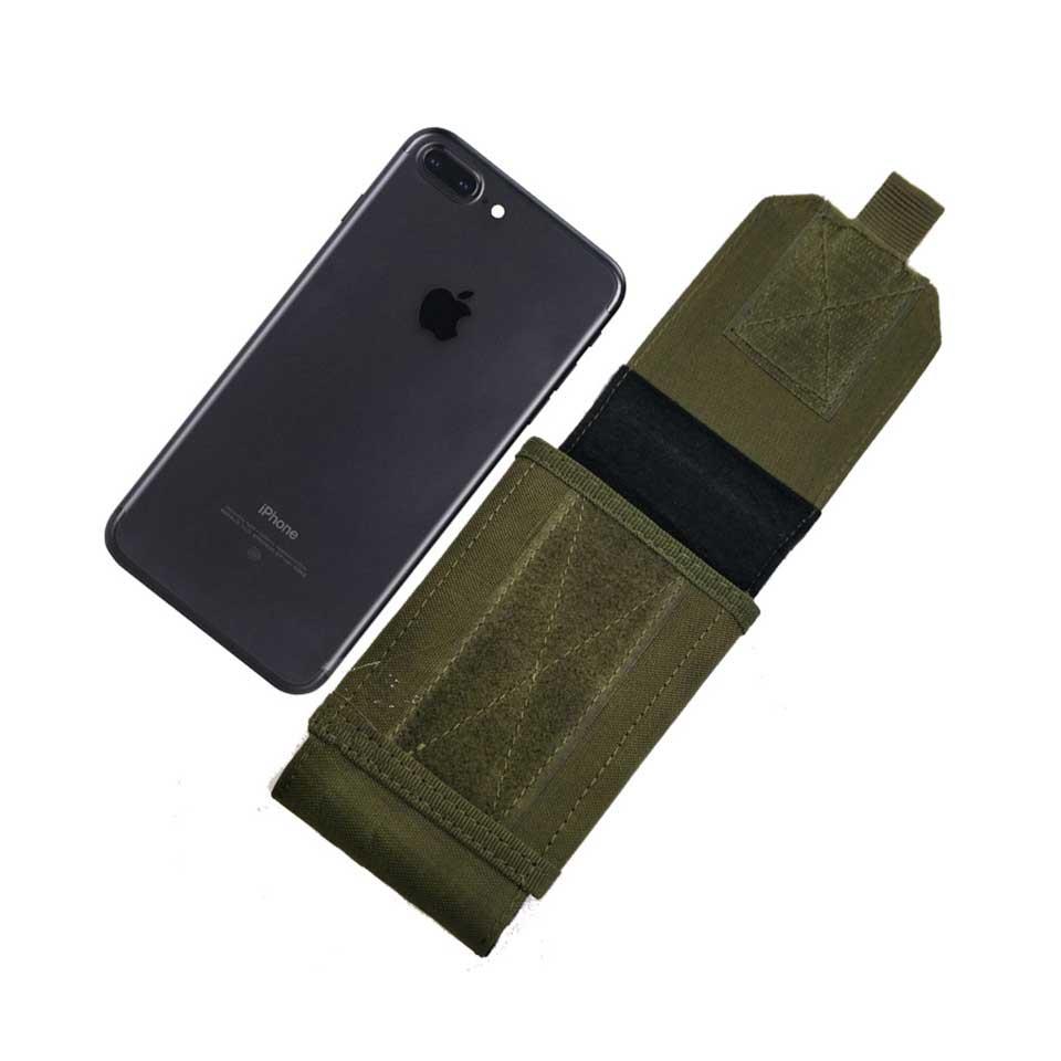 Plus Model Cep Telefonu İçin Bel Çantası ve Kılıfı Siyah 17x9
