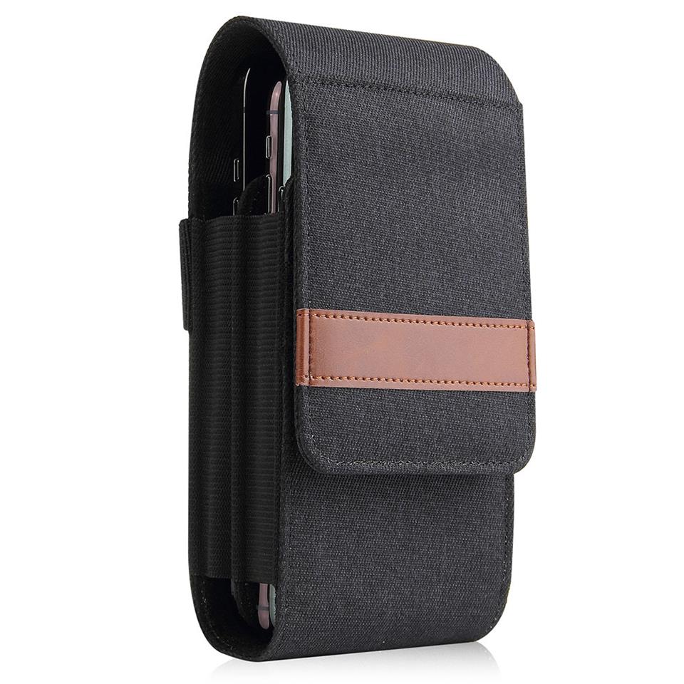 Telefon Kılıfı Bel Kemeri Çantası  Plus Model 5-7 inch 18x9 Siyah
