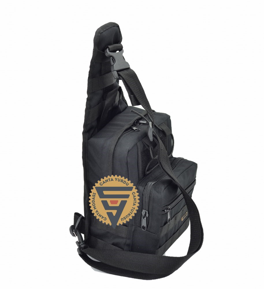 Taktik Bodybag Sırt ve Göğüs Çantası Siyah 30x22