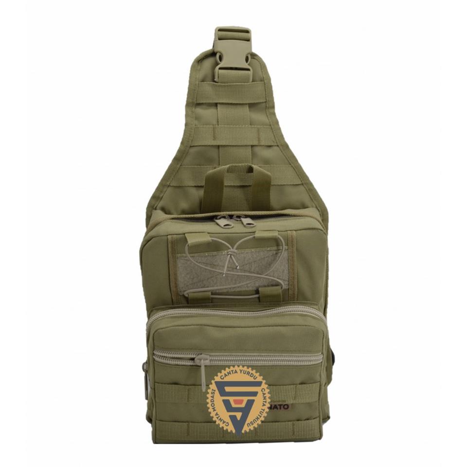Taktik Bodybag Sırt ve Göğüs Çantası Bej 30x22