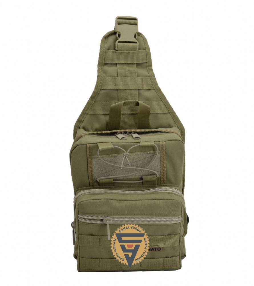 Taktik Bodybag Sırt ve Göğüs Çantası Bej 30x22