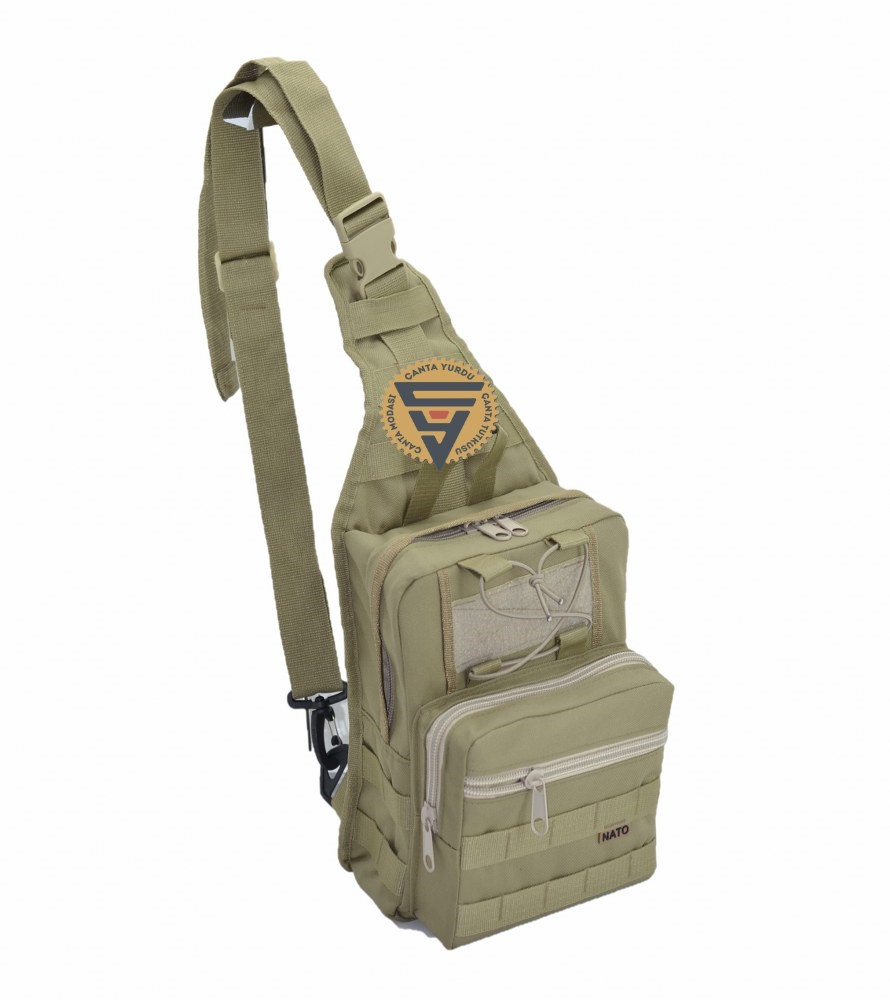 Taktik Bodybag Sırt ve Göğüs Çantası Bej 30x22