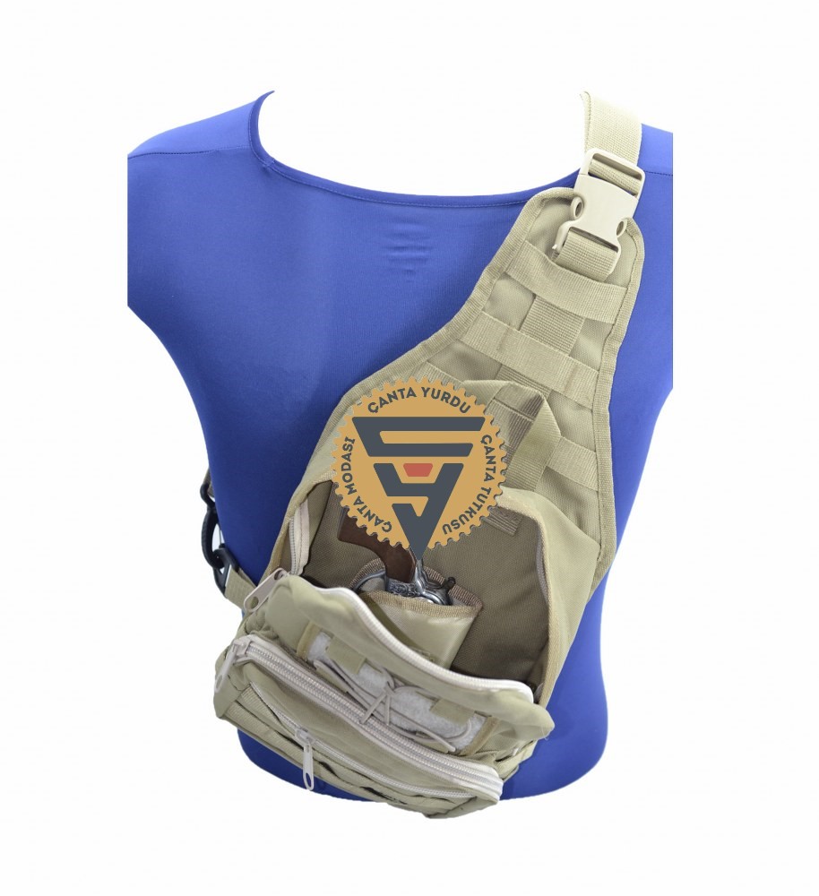 Taktik Bodybag Sırt ve Göğüs Çantası Bej 30x22