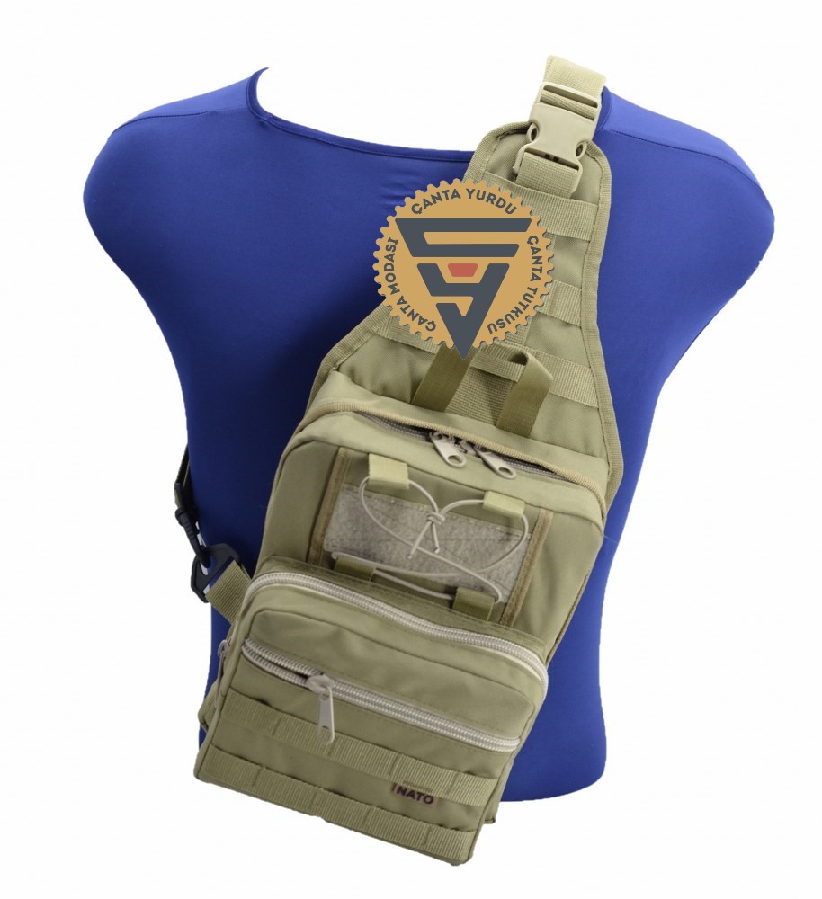 Taktik Bodybag Sırt ve Göğüs Çantası Bej 30x22