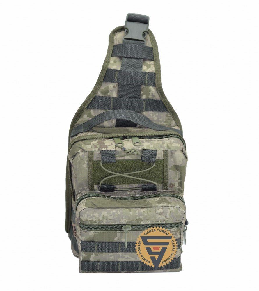 Taktik Bodybag Sırt ve Göğüs Çantası Kamuflaj 30x22