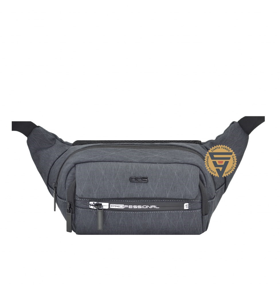 Ççs Su geçirmez Kullanışlı Bodybag Kapaklı Bel Çantası Gri