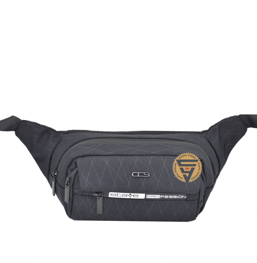 Ççs Su geçirmez Kullanışlı Bodybag Kapaklı Bel Çantası Siyah