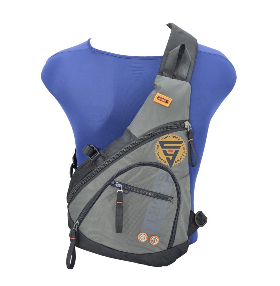 Ççs 51279 Bodybag Su Geçirmez Sırt ve Göğüs Çantası Gri