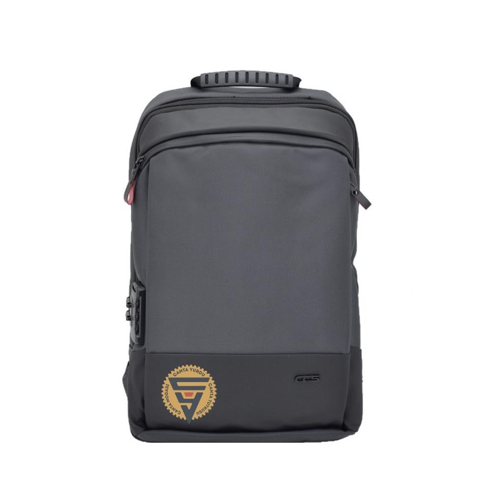 Ççs 51349 Kilitli Laptop Sırt Çantası 15 İnch Gri