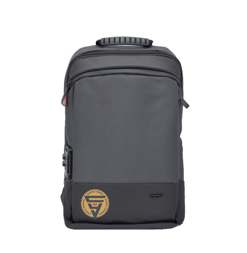 Ççs 51349 Kilitli Laptop Sırt Çantası 15 İnch Gri