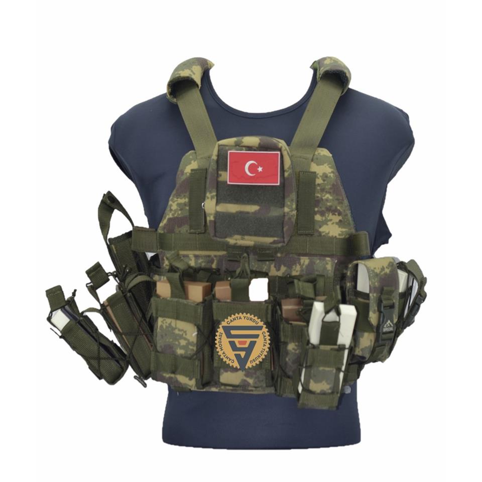 Special Cordura Hücum Yeleği Haki Kamuflaj