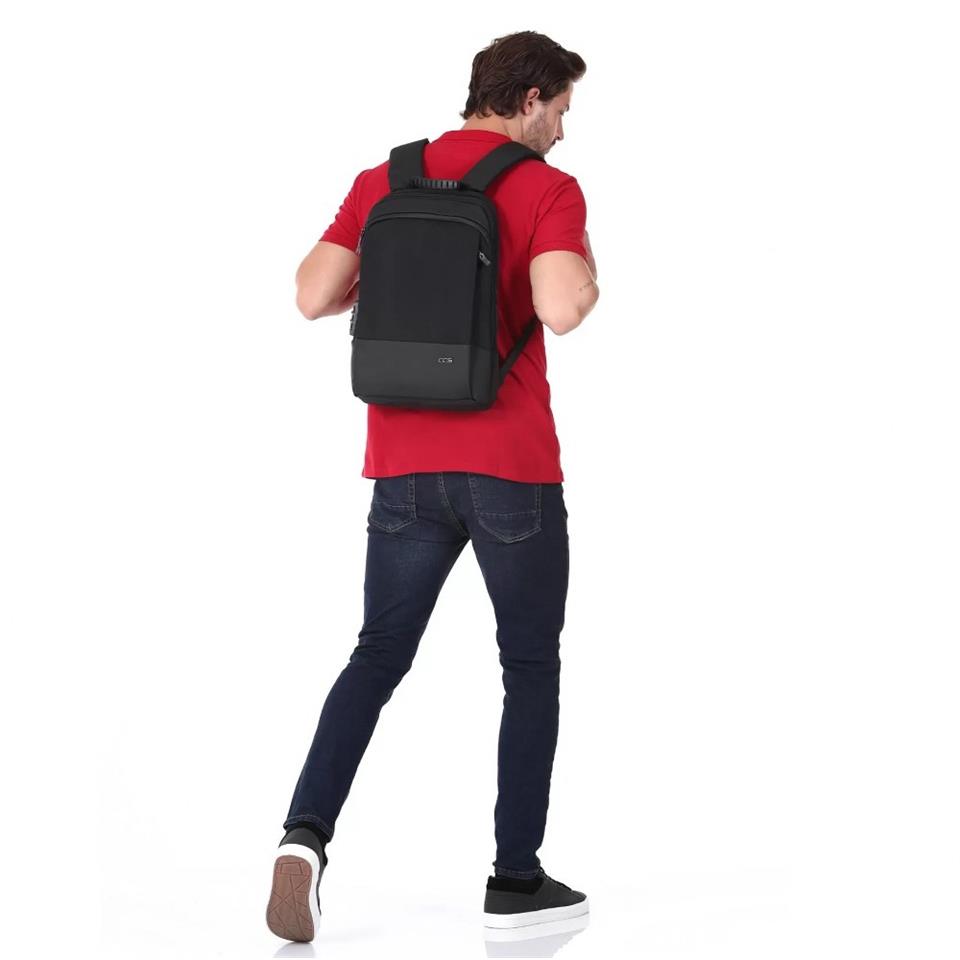 Ççs 51349 Kilitli Laptop Sırt Çantası 15 İnch Siyah