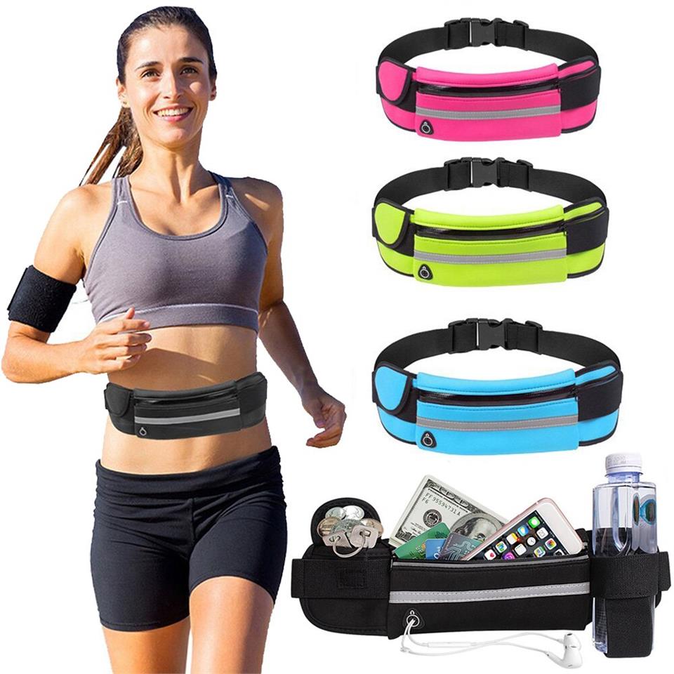 Spor Fitness Koşu Kemeri Bel Çantası Mavi